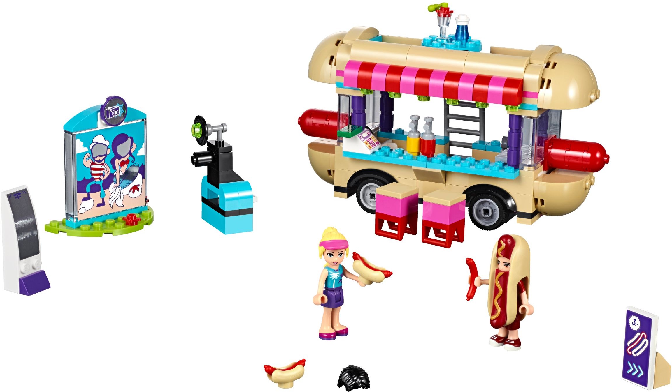 Lego Friends. Парк развлечений: фургон с хот-догами  